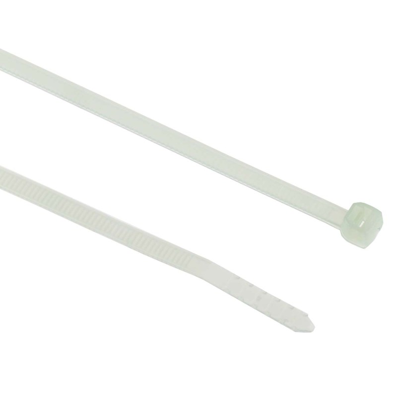 1 Bag of 100 - Thomas & Betts Cable Ties, 205mm x 3.6 mm, Green Nylon, Pk-100