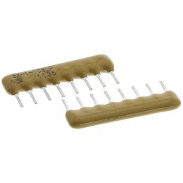 25 pcs - Bourns, 4600X 220Ω ±2% Bussed Resistor Array, 7 Resistors, 1W total, SIP, Through Hole