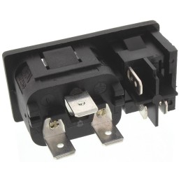 1 pcs - Bulgin C14 Snap-In IEC Connector Male, 10A, 250 V