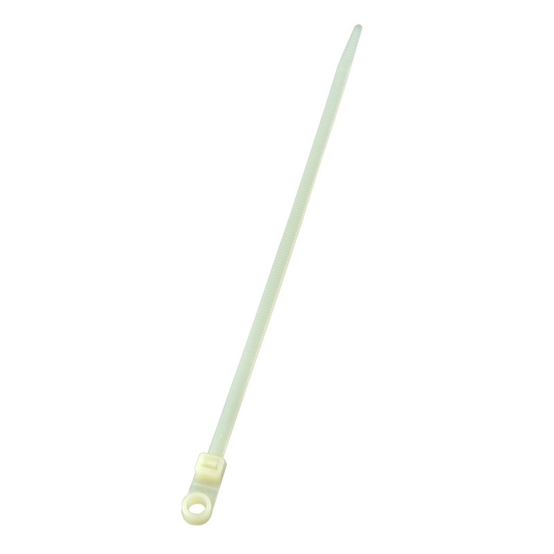 10 Bag of 100 - RS PRO Cable Tie, 219mm x 4.8 mm, Natural Nylon