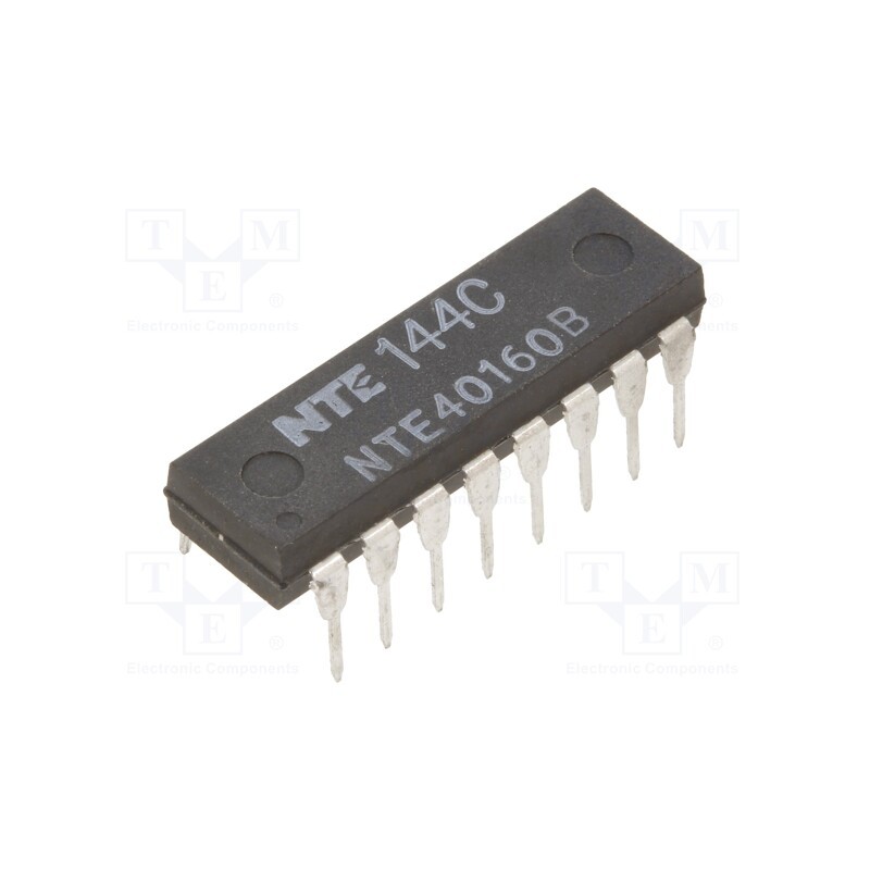 10 pcs : NTE40160B - IC: digital, 4bit,decade counter,synchronous, CMOS, THT, DIP16