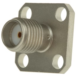 1 pcs - Radiall, jack Flange Mount SMA Connector, 50Ω, Crimp Termination, Straight Body