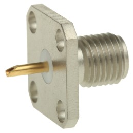 1 pcs - Radiall, jack Flange Mount SMA Connector, 50Ω, Crimp Termination, Straight Body