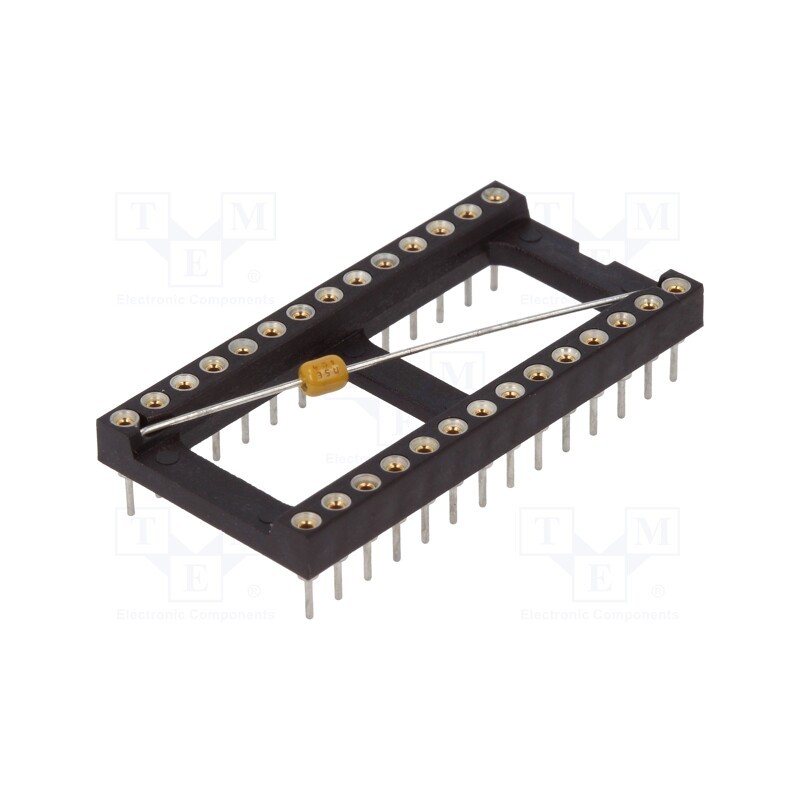 10 pcs : 001-3-028-6-B1STF-XT0 - Socket: integrated circuits, DIP28, Pitch: 2.54mm, precision, THT