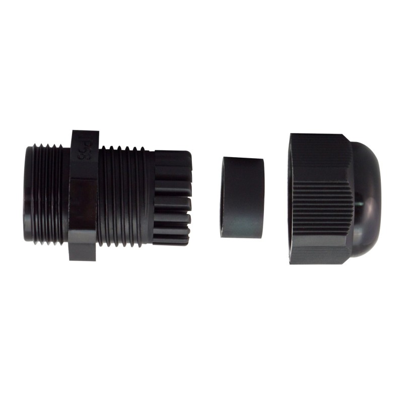 1 Bag of 5 - RS PRO Black Nylon Cable Gland, PG29 Thread, 18mm Min, 25mm Max, IP68