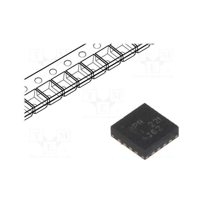 10 pcs : TPS65560RGTT - IC: driver, photo flash charger, VQFN16, -0.6÷13VDC