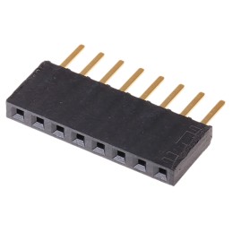 1 pcs - Samtec SSW Series Straight Through Hole Mount PCB Socket, 8-Contact, 1-Row, 2.54mm Pitch, Solder Termination