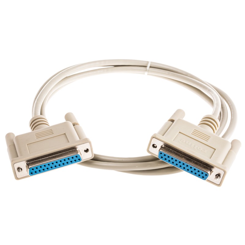 1 pcs - Roline Female 25 Pin D-sub to Female 25 Pin D-sub Serial Cable, 1.8m