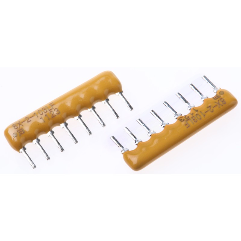 25 pcs - Bourns, 4600X 10kΩ ±2% Isolated Resistor Array, 4 Resistors, 1W total, SIP, Through Hole