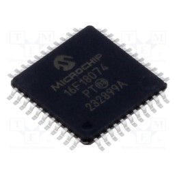 10 pcs : PIC16F18074-E/PT - IC: PIC microcontroller, 7kB, 32MHz, 1.8÷5.5VDC, SMD, TQFP44, PIC16