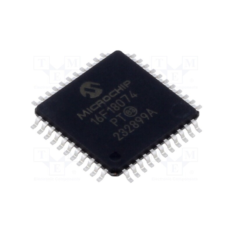 10 pcs : PIC16F18074-E/PT - IC: PIC microcontroller, 7kB, 32MHz, 1.8÷5.5VDC, SMD, TQFP44, PIC16