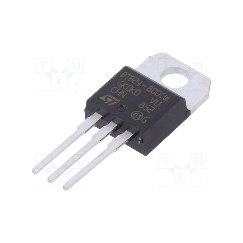 10 pcs : BTB24-800CWRG - Triac, 800V, 25A, TO220AB, Igt: 35mA