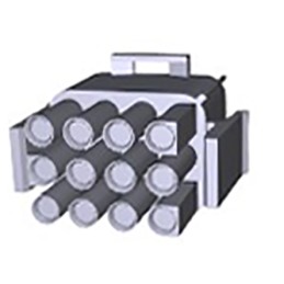 1 pcs - TE Connectivity, Universal MATE-N-LOK Male Connector Housing, 6.35mm Pitch, 12 Way, 3 Row