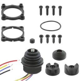 1 pcs - APEM 2-Axis Joystick Castle, Hall Effect, IP67 5 ± 0.01V dc