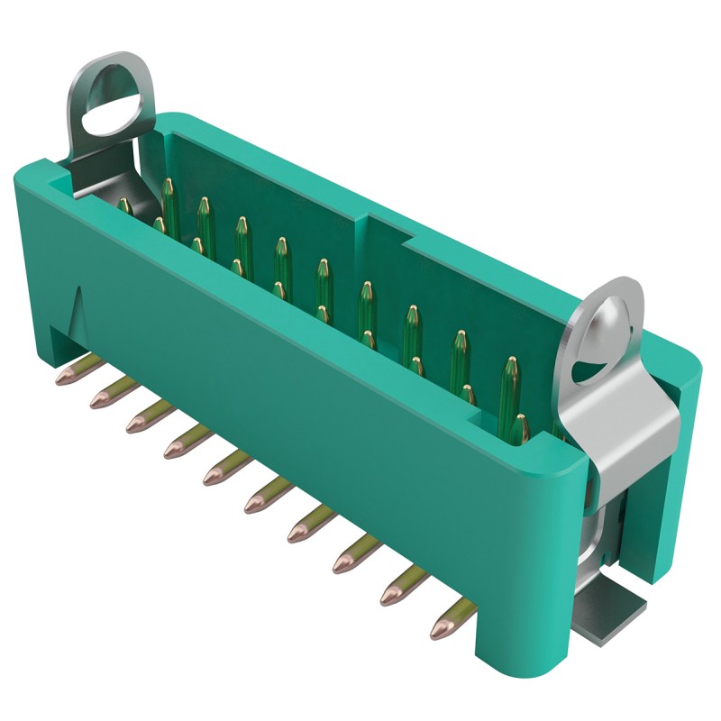 1 pcs - HARWIN Gecko Series Right Angle Surface Mount PCB Header, 10 Contact(s), 1.25mm Pitch, 2 Row(s), Shrouded