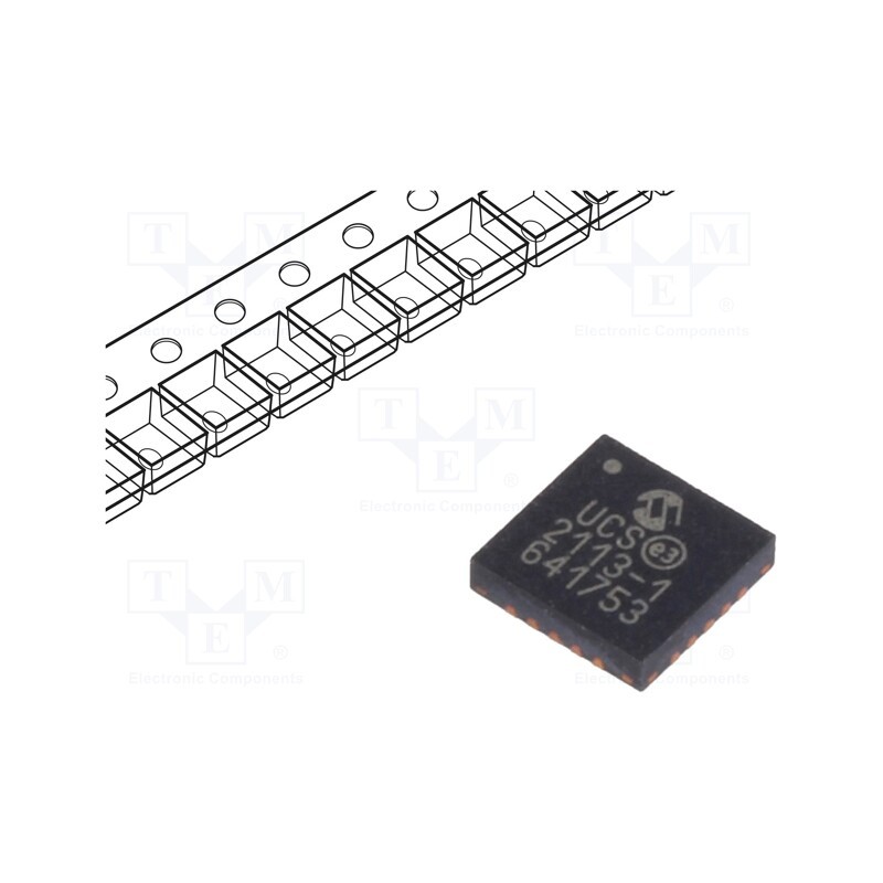 10 pcs : UCS2113-1-V/G4 - IC: USB controller, I2C,SMBus 2.0,USB, QFN20, Number of ports: 2