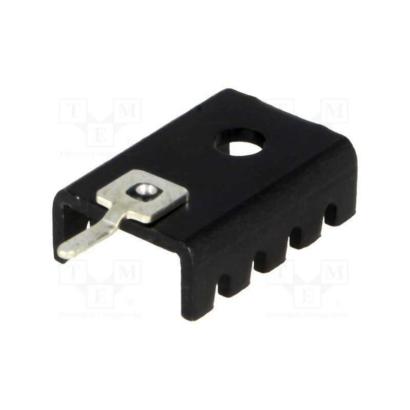 20 pcs : D01PA - Heatsink: moulded, U, TO202,TO220, black, L: 19.05mm, W: 13.21mm