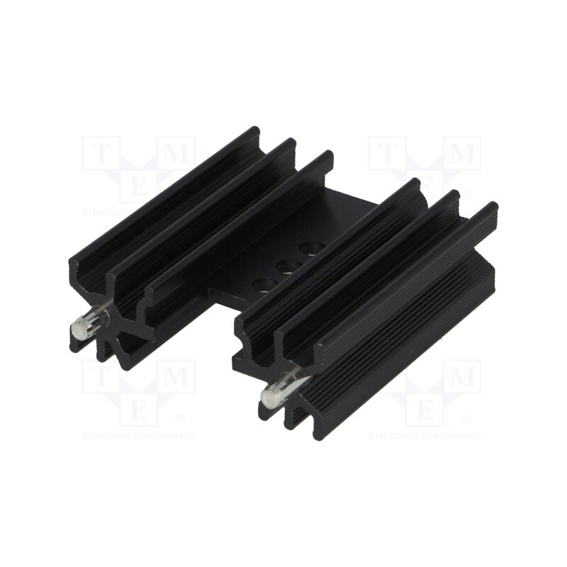 10 pcs : HS-135A-38 - Heatsink: extruded, H, TO220, black, L: 38mm, W: 34.5mm, H: 12.5mm