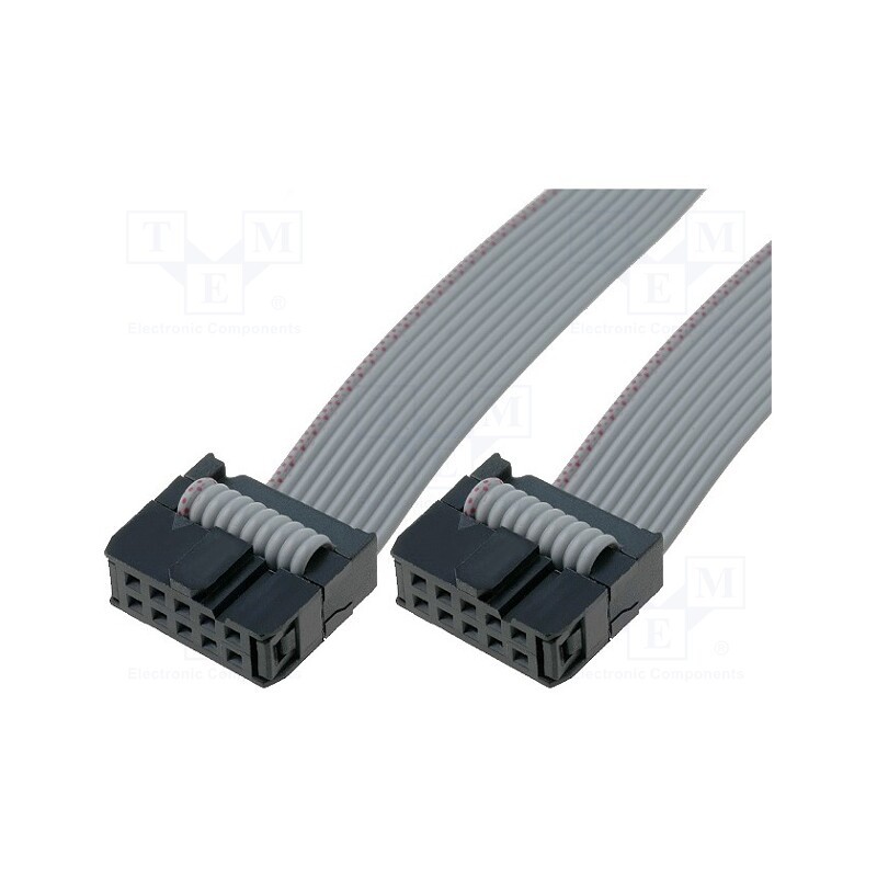 10 pcs : CAB/IDC10FF-100 - Connection cable, Pitch: 2.54mm, L: 1000mm, wstążkowy
