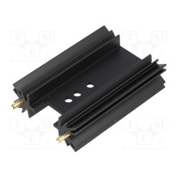 10 pcs : SK104-51STS - Heatsink: extruded, SOT32,TO220,TO3P, black, L: 50.8mm, 9K/W