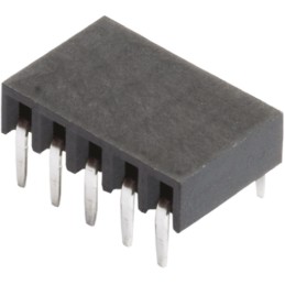 5 pcs - HARWIN Right Angle Through Hole Mount PCB Socket, 5-Contact, 1-Row, 2.54mm Pitch, Solder Termination