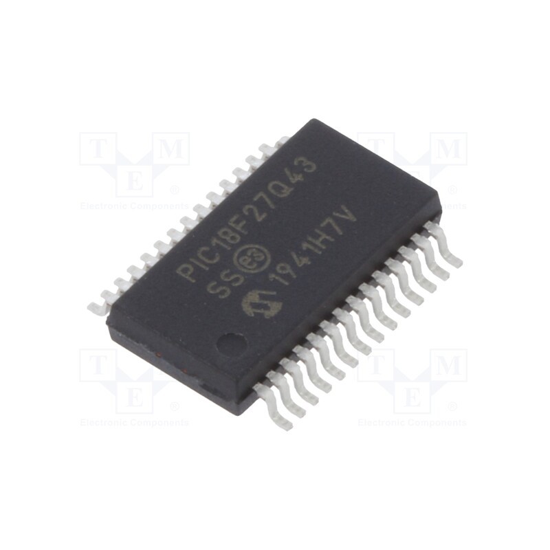 10 pcs : PIC18F27Q43-I/SS - IC: PIC microcontroller, 128kB, 64MHz, CAN FD,I2C,SPI x2,UART x5
