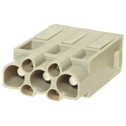 1 pcs - HARTING Heavy Duty Power Connector Module, 40A, Male, Han-Modular Series, 3 Contacts