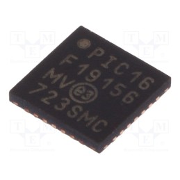 10 pcs : PIC16F19156-I/MV - IC: PIC microcontroller, 28kB, 32MHz, I2C,SPI,UART x2, 2.3÷5.5VDC