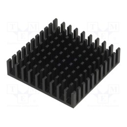10 pcs : ICK BGA 40 X 40 X 10 - Heatsink: extruded, black, L: 40mm, W: 40mm, H: 10mm, aluminium