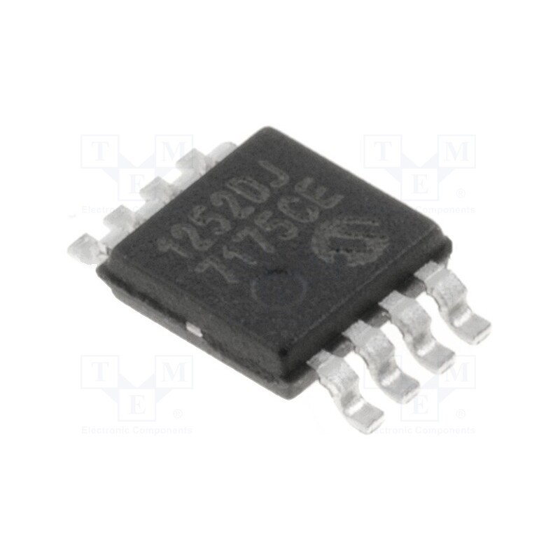 10 pcs : MCP1252-ADJI/MS - IC: PMIC, DC/DC converter, Uin: 2÷5.5VDC, Uout: 1.5÷5.5VDC, 0.15A