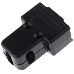 1 pcs - MH Connectors MHTRI-P Series ABS Angled, Straight D Sub Backshell, 9 Way, Strain Relief