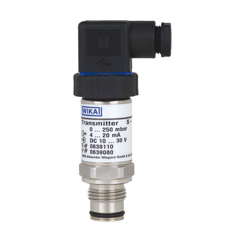 1 pcs - WIKA S-11 Series Pressure Sensor, 0bar Min, 0.16bar Max, Current Output
