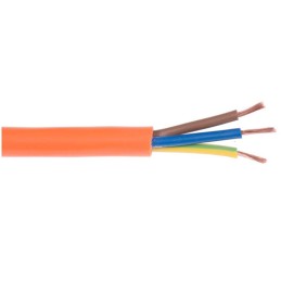 1 Reel of 100 M - RS PRO 3 Core Power Cable, 2.5 mm², 100m, Orange PVC Sheath, Arctic Grade, 300/500 V
