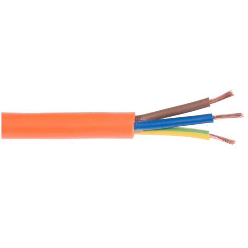 1 Reel of 100 M - RS PRO 3 Core Power Cable, 2.5 mm², 100m, Orange PVC Sheath, Arctic Grade, 300/500 V