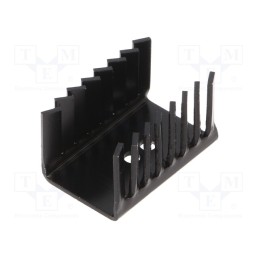 10 pcs : FI356/SE - Heatsink: moulded, U, TO220, black, L: 22mm, W: 28mm, H: 38mm, 9.9K/W