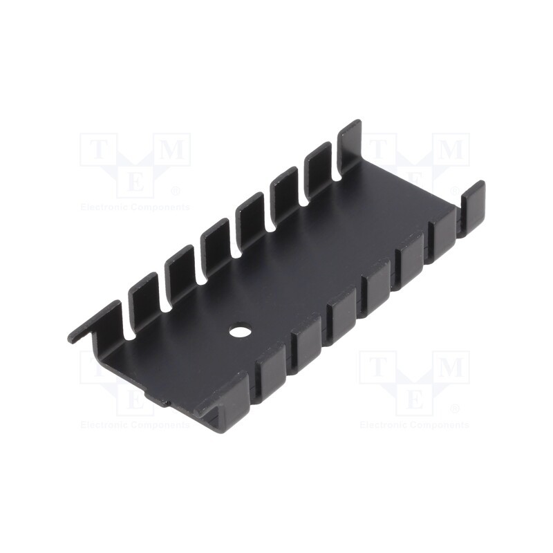 10 pcs : ATS-PCB1054 - Heatsink: extruded, U, TO220, black, L: 60mm, W: 25mm, H: 8.5mm