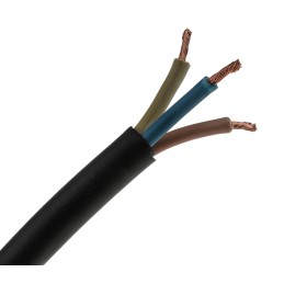 1 Reel of 100 M - RS PRO 3 Core Power Cable, 2.5 mm², 100m, Black CPE Sheath, TRS, 25 A, 300 V, 500 V