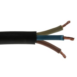 1 Reel of 100 M - RS PRO 3 Core Power Cable, 2.5 mm², 100m, Black CPE Sheath, TRS, 25 A, 300 V, 500 V
