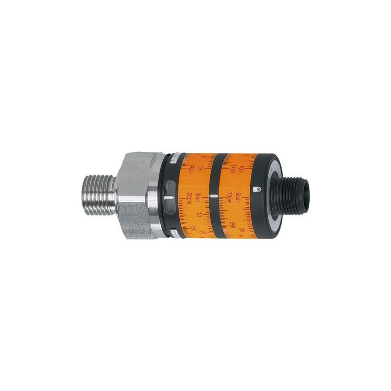 1 pcs - ifm electronic Pressure Sensor, 0bar Min, 100bar Max, Relay Output, Relative Reading