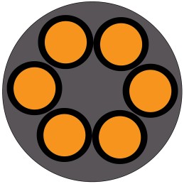 1 Reel of 100 M - RS PRO 6 Core Power Cable, 1.5 mm², 100m, Grey PVC Sheath, NYM-J, 300 V, 500 V