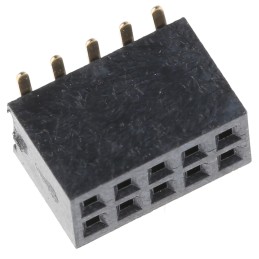 1 pcs - HARWIN Straight Surface Mount PCB Socket, 10-Contact, 2-Row, 1.27mm Pitch, Solder Termination