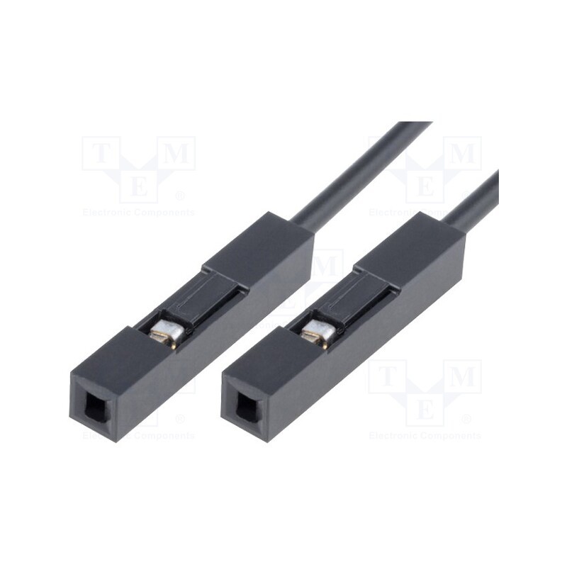 10 set : CAB/ABL - Connection cable, PIN: 1, black, 10pcs, 210mm