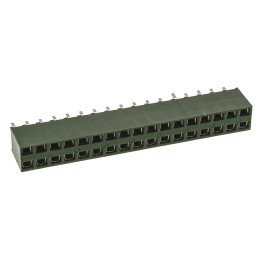 1 pcs - TE Connectivity AMPMODU HV100 Series Straight Through Hole Mount PCB Socket, 34-Contact, 2-Row, 2.54mm Pitch, Solder