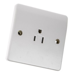 1 pcs - MK Electric White 1 Gang Plug Socket, 15A, NEMA 5-15R, Indoor Use