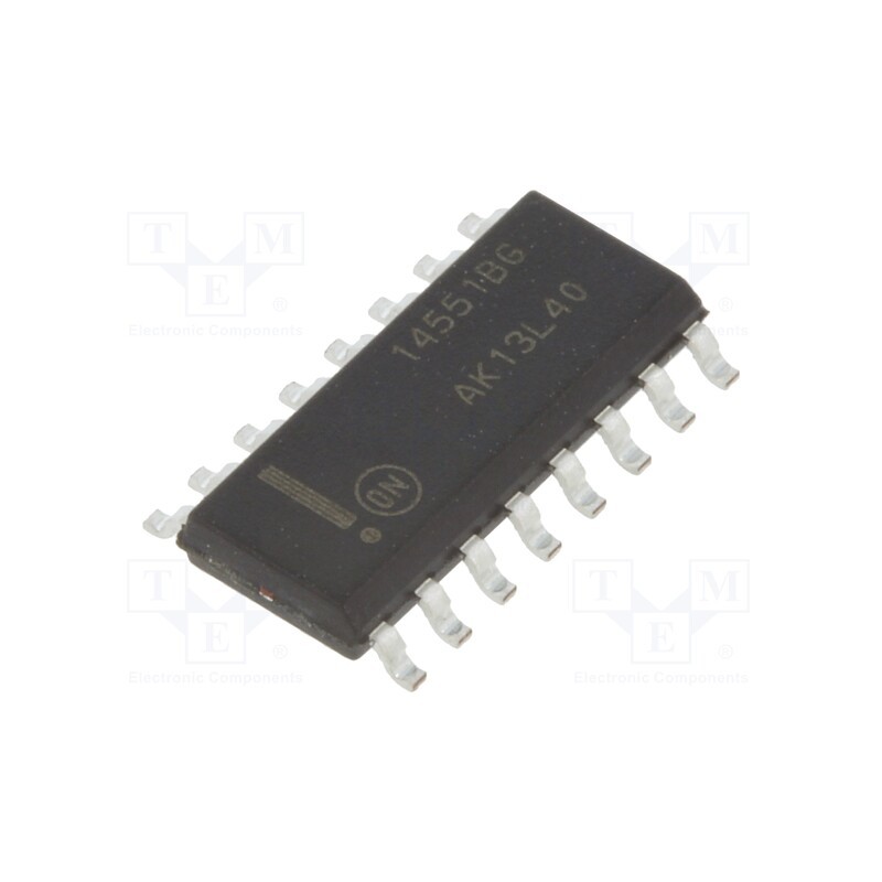 10 pcs : MC14551BDG - IC: analog switch, demultiplexer,multiplexer, Ch: 4, SO16, 3÷18VDC