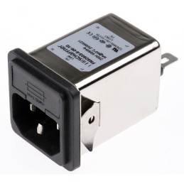 1 pcs - Schaffner 6A, 250 V ac Male Snap-In IEC Filter FN9260S-6-06-10, Faston