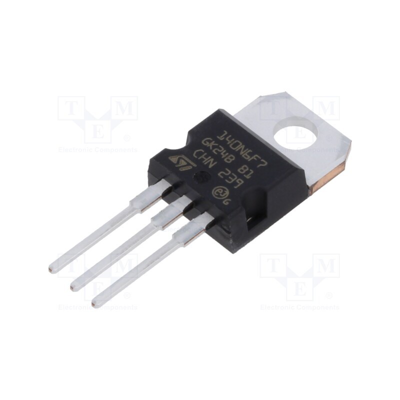 10 pcs : STP140N6F7 - Transistor: N-MOSFET, STripFET™, unipolar, 60V, 80A, Idm: 320A, 158W