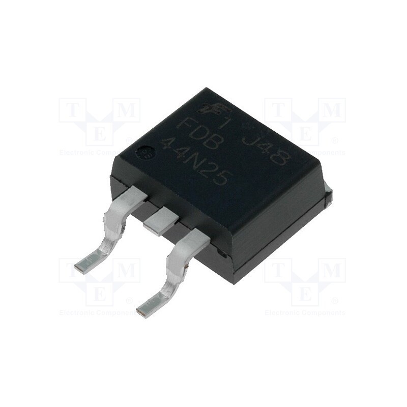 10 pcs : FDB44N25TM - Transistor: N-MOSFET, unipolar, 250V, 26.4A, 307W, D2PAK