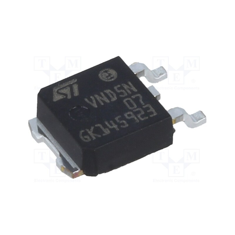 10 pcs : VND5N07-E - IC: power switch, low-side, Ch: 1, SMD, DPAK, 3.5A, 55V, 200mΩ