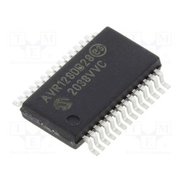 10 pcs : AVR128DB28-I/SS - IC: AVR microcontroller, SSOP28, 1.8÷5.5VDC, Cmp: 3, AVR128, AVR-DA